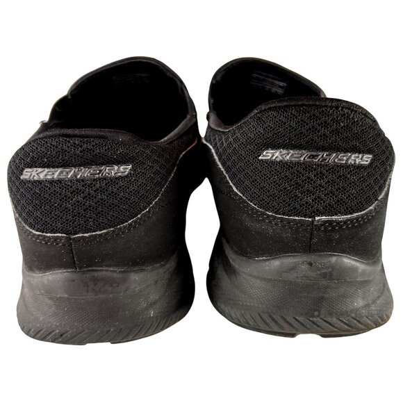 Skechers Mens Size 10 US Slip-On Casual Shoes Black Mesh Lightweight Durable - Picture 4 of 12